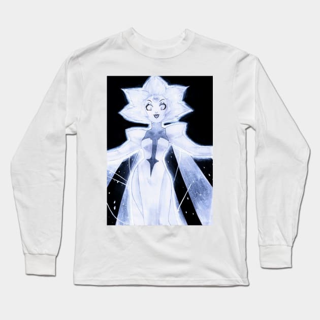 White Diamond Long Sleeve T-Shirt by KaylaNostrade